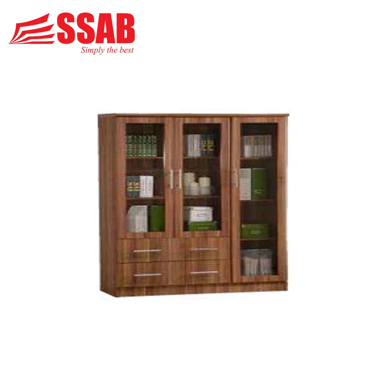 Book Shelf with Glasses