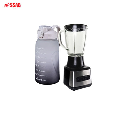 WATER BOTTLE/STEEL AND BLACK BLENDER