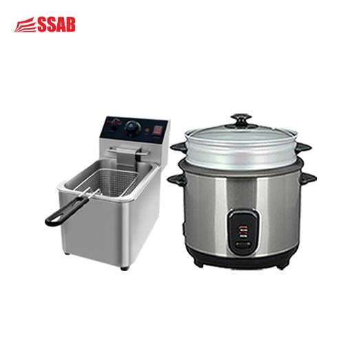 1X COMMERCIAL SINGLE DEEP FRYPAN 6L/1X GEVI RICE COOKER 1.8L