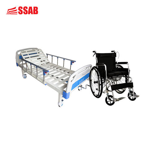 MANUAL ADJUSTABLE HOSPITAL BED 200KG/FUMEIRUI MANUAL WHEELCHAIR RED/BLACK