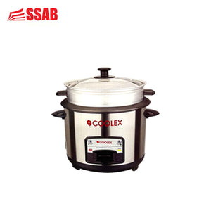 COOLEX RICE COOKER 1.8L 10 CUP WITH STEAMER