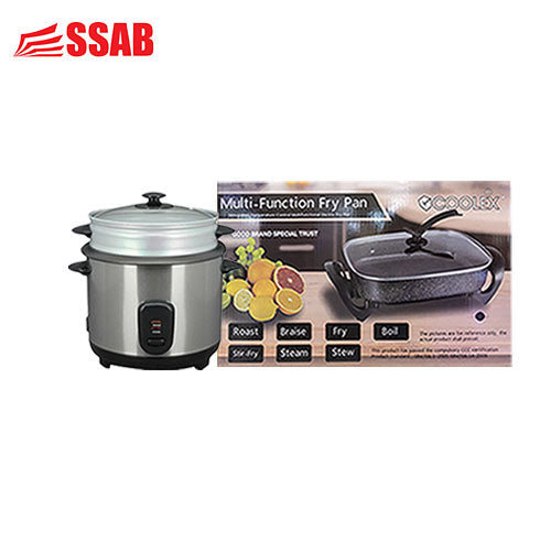 COOLEX/ SKILLET ELECTRIC FRYPAN-GEVI RICE COOKER 2.2L/900W 12 CUP