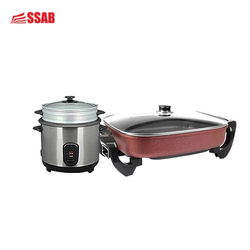 1X COOLEX ELECTRIC FRYPAN/1X GEVI RICE COOKER 1.8L