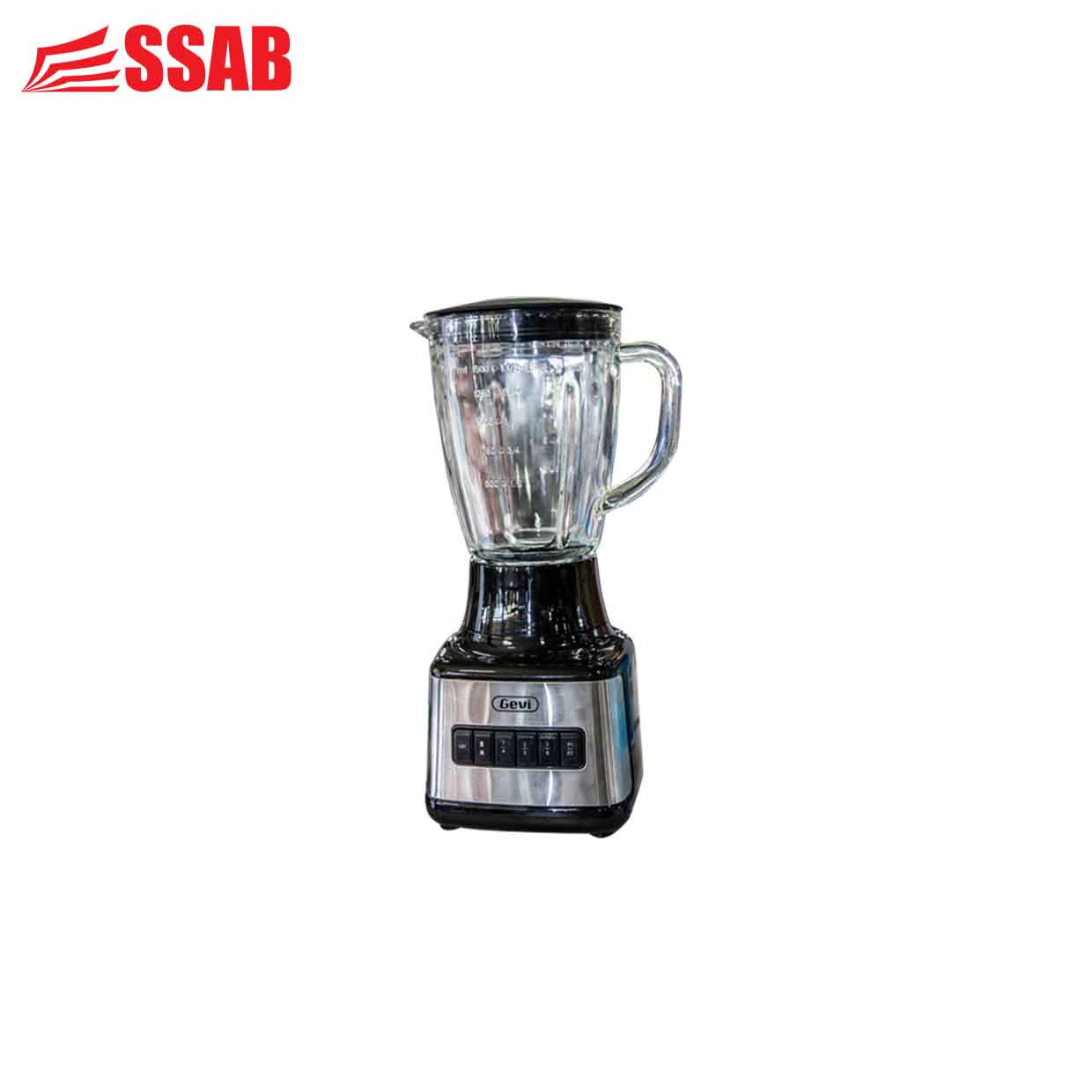 GEVI STAINLESS STEEL AND BALCK BLENDER 1.5L