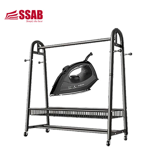 GEVI STEAM IRON/HEAVY DUTY CLOTH RACK