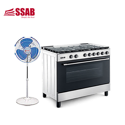 COOLEX 16" STAND FAN-WHITE FAN/COOLEX FULL GAS 5 BURNER