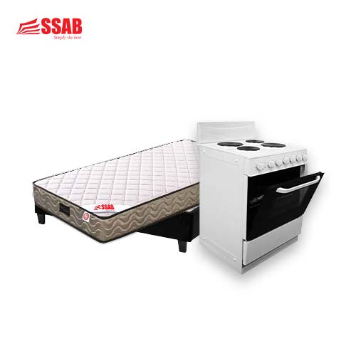 BUDGET BONNEL QUEEN BED SET / COOLEX FULL ELECTRIC 4 BURNER