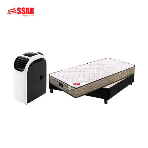 BUDGET BONNEL QUEEN BED SET + PORTABLE AIRCON