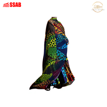 SAMSON LEE HALTER NECK WITH PONCHO DRESS 16-22