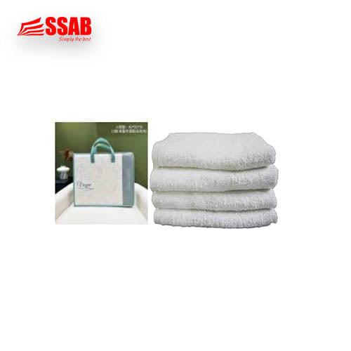 1X COTTON WHITE BED SHEET DOOUBLE/1X COTTON WHITE BATH TOWEL