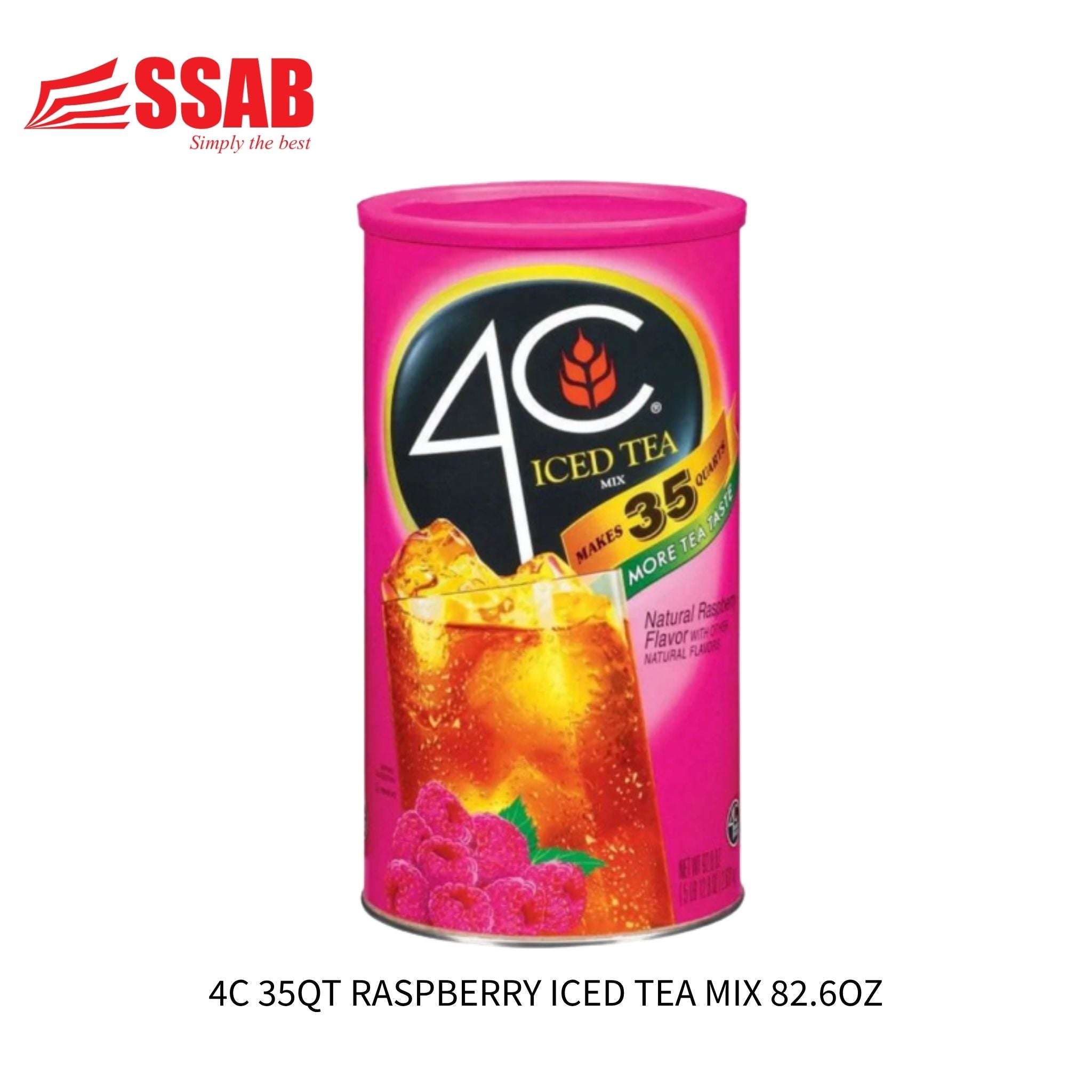 4C 35QT RASPBERRY ICED TEA MIX 82.6OZ