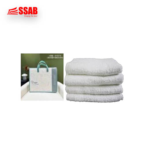 1X 100% COTTON WHITE BED SHEET SINGLE/1X COTTON WHITE BATH TOWEL