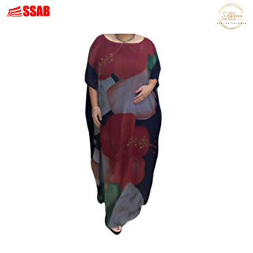 SAMSON LEE HIBISCUS LONG BOAT DRESS 16-22