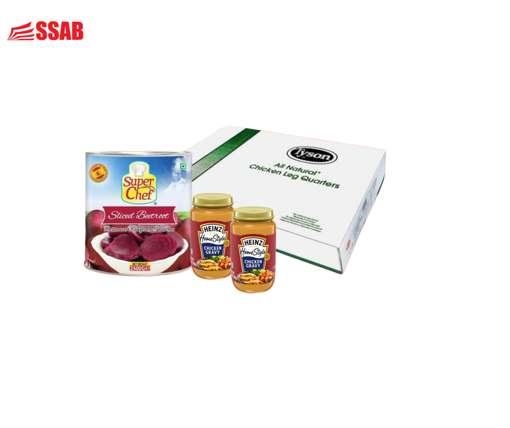 CHICKEN LEG QUARTER 15KG / 2 HEINZ HOME STYLE CHICKEN GRAVY 340G / BEET ROOT SLICED 2.5KG