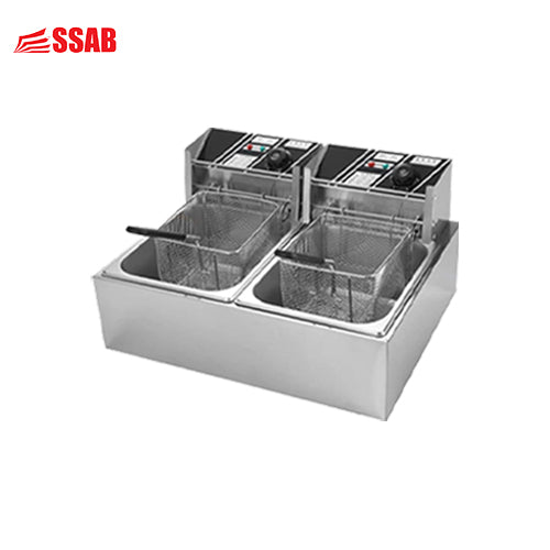 COMMERCIAL DOUBLE DEEP FRYER 16L