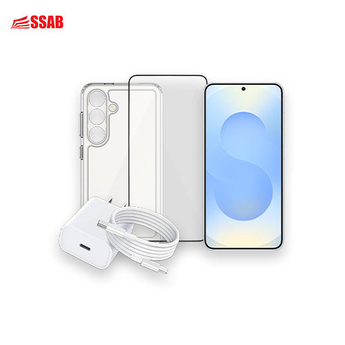 SAMSUNG S25 PHONE + CASE & PROJECTOR + TYPE C CHARGING  ADAPTER
