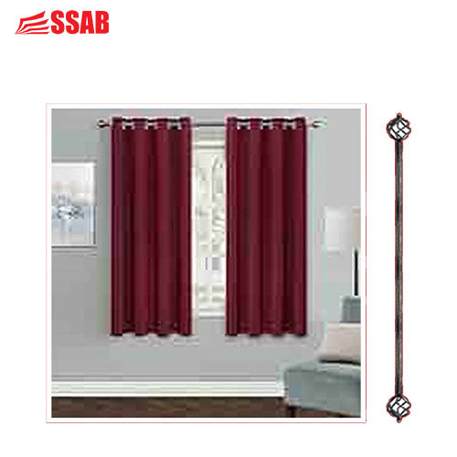 THERMAL BLACKOUT WINDOW CURTAIN 2 PC ASSORTED / CURTAINS RODS BLACK