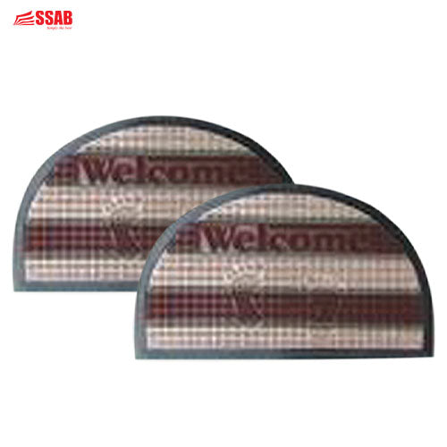 2X WELCOME MATS SEMICIRCLE MEDIUM ASSORTED