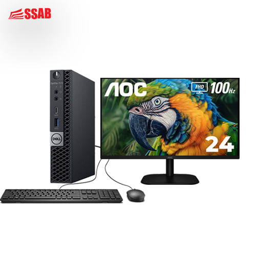 A0C 24" MONITOR A-GRADE DELL OPTIPLEX 7070 MICRO I5 PC