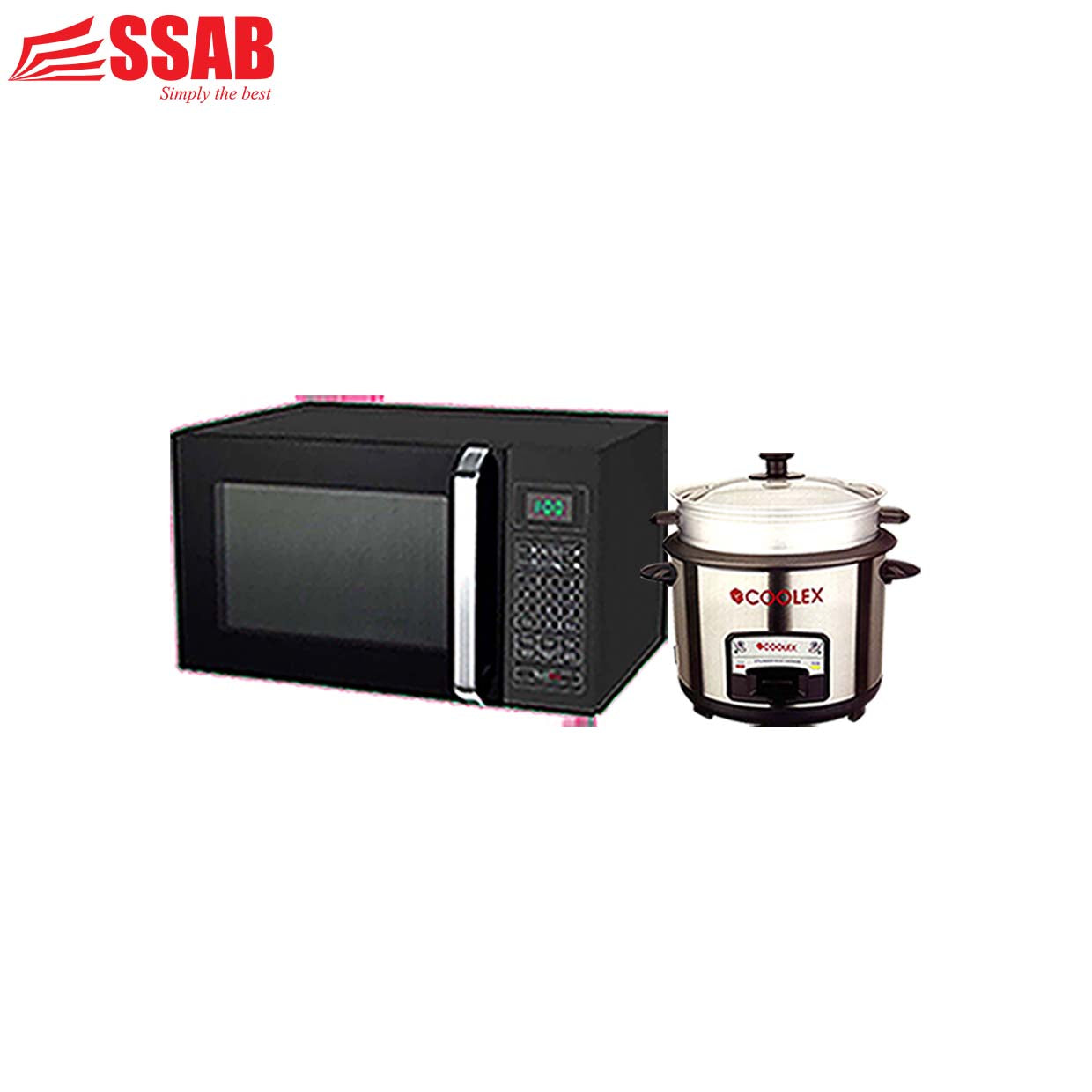 30L MICROWAVE OVEN/RICE COOKER 1.5L/8 CUP WITH STEAMER