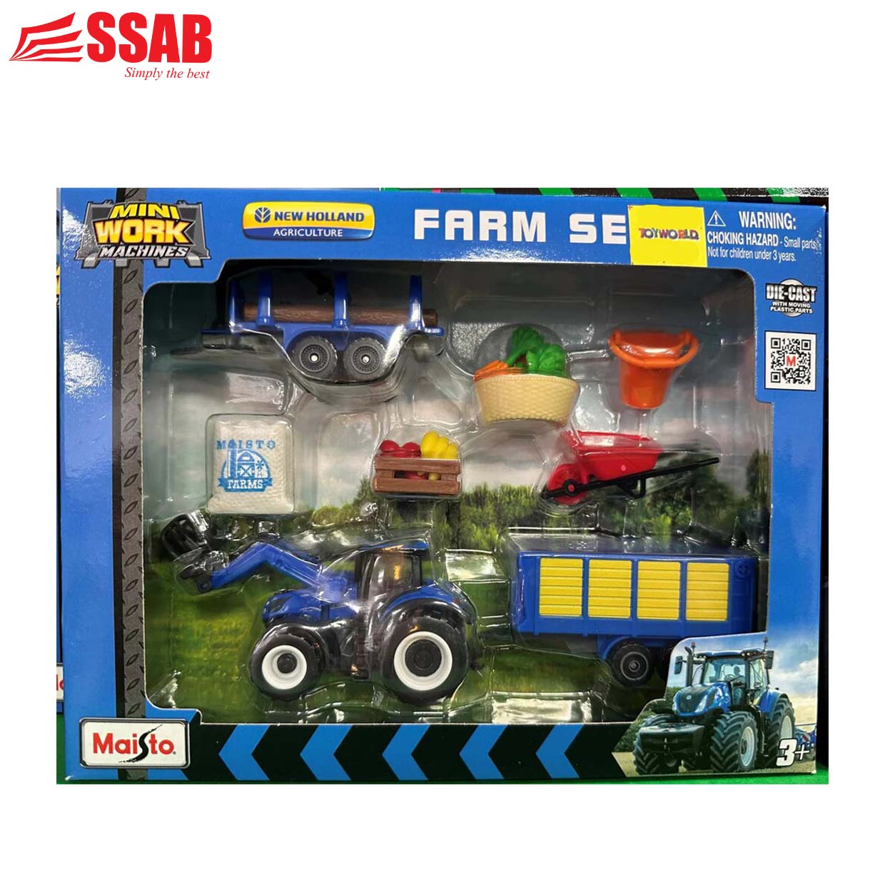 MASITO MINI WORK MACHINES FARM SET , ASST