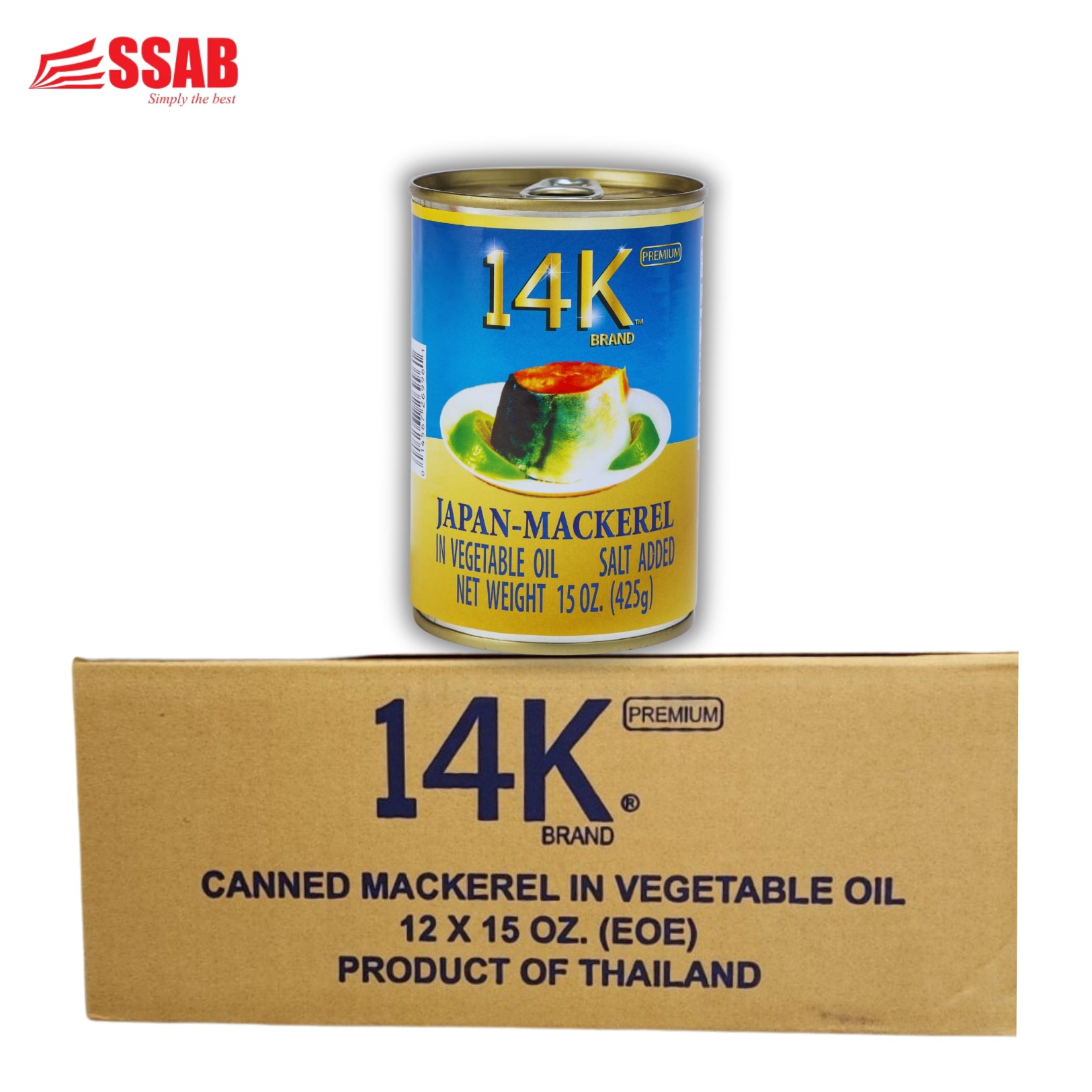 14K JAPANESE MACKEREL IN OIL 425GX12 (PICK UP AT SSAB BARGAINS SINAMOGA ONLY)