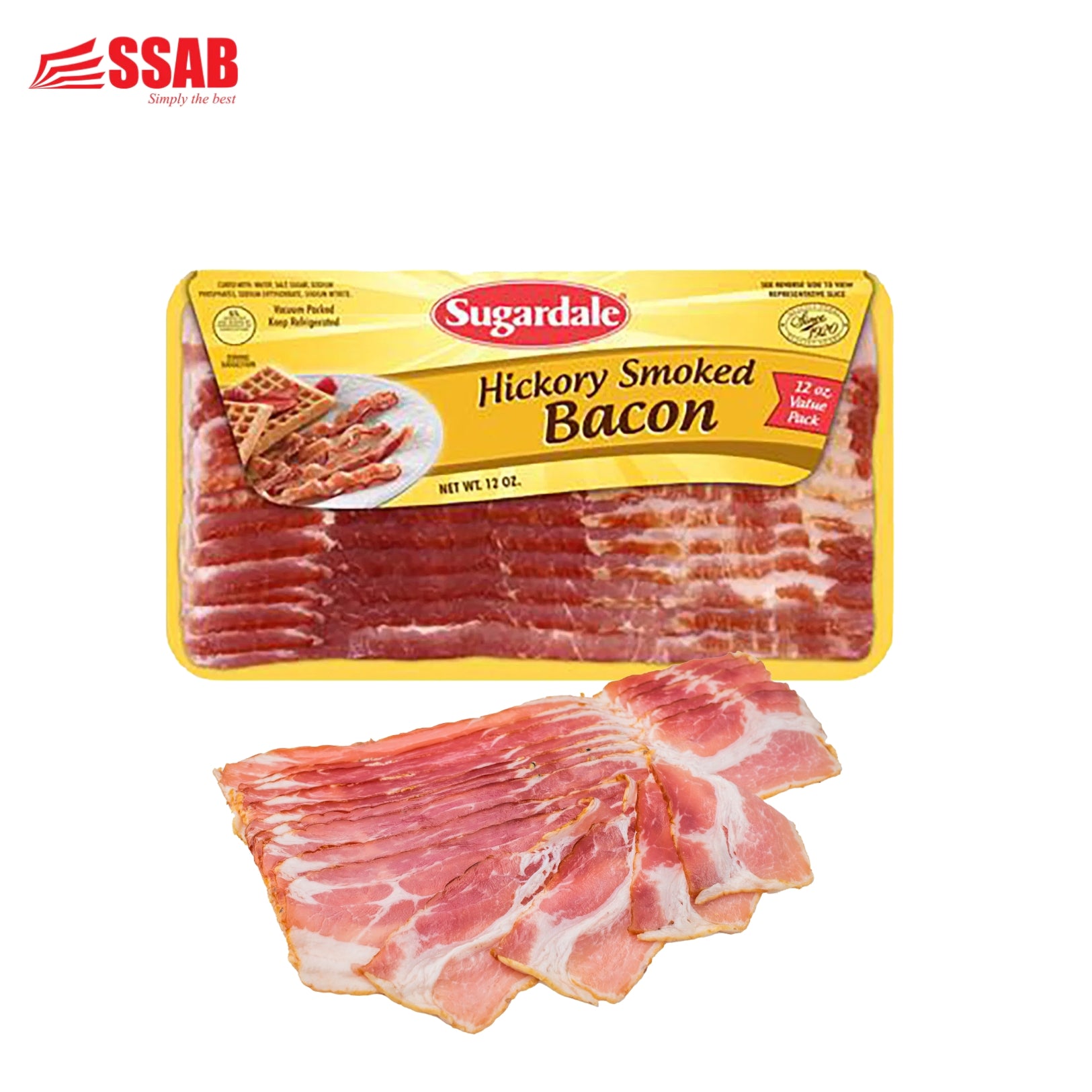 SUGARDALE BACON LOW SODIUM BACON 16OZ