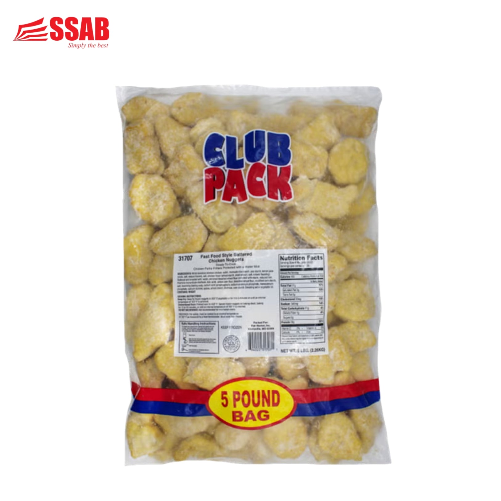 CHICKEN NUGGETS FRITTERS 2.27KG/5LB