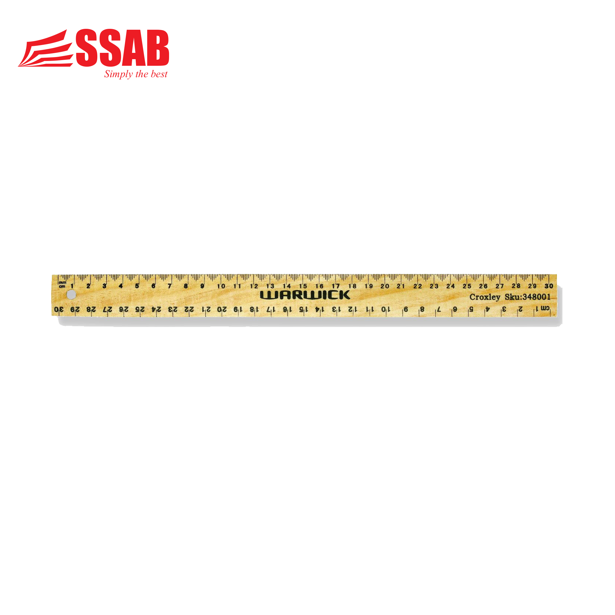 WARWICK RULER WOODEN 30CM